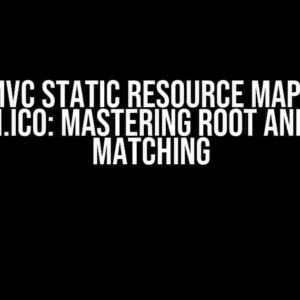 Spring MVC Static Resource Mapping for Favicon.ico: Mastering Root and Suffix Matching