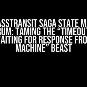 The MassTransit Saga State Machine Conundrum: Taming the “Timeout caught while waiting for response from State Machine” Beast